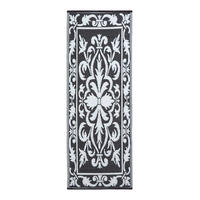 OUTDOORTEPPICH-LÄUFER mit Damast-Muster rund 72/198 cm - Multicolor, Kunststoff (73/198cm) - Homescapes