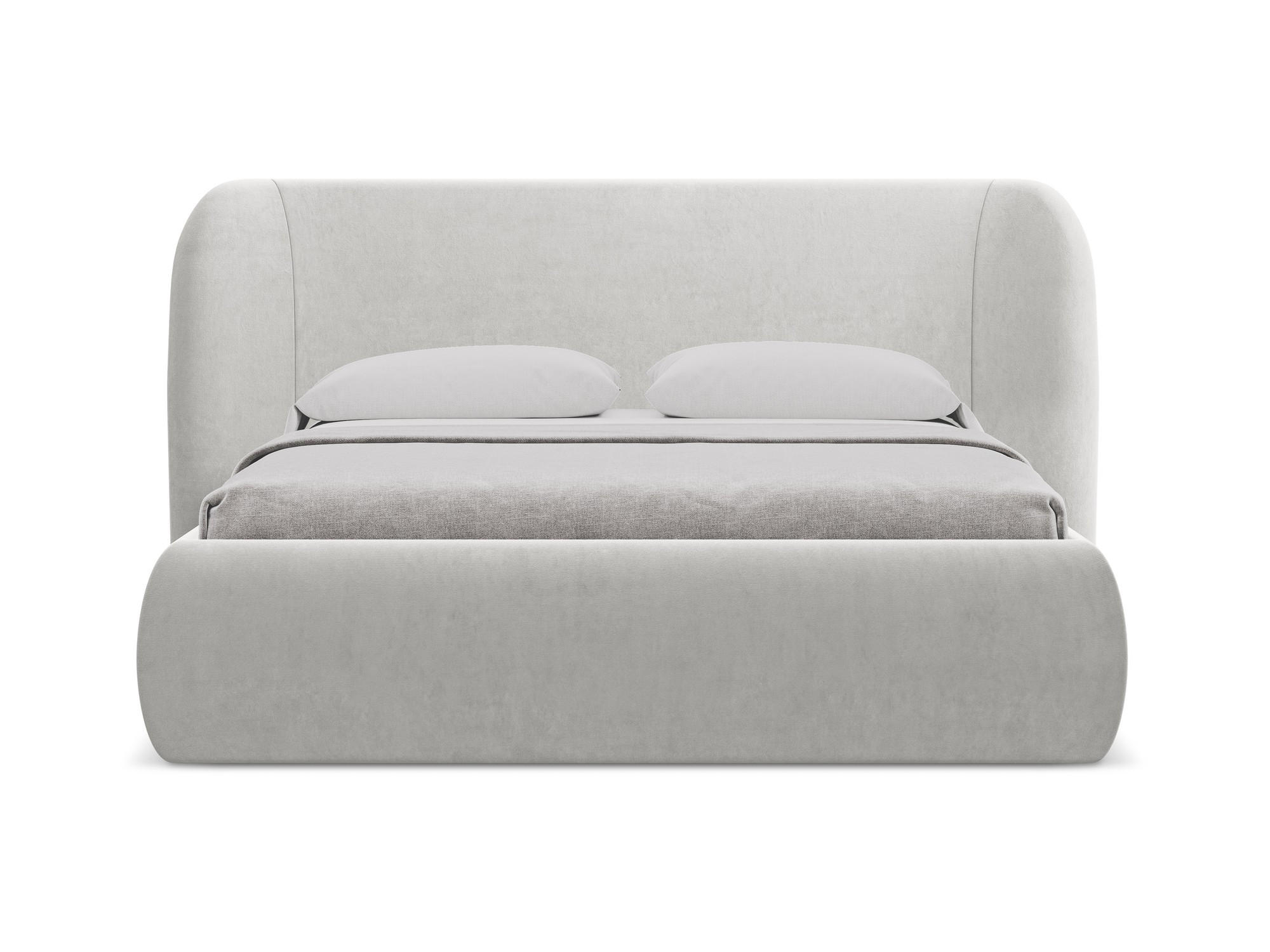 POLSTERBETT mit Bettkasten und Lattenrost 210x215 Grau - Silberfarben/Schwarz, Kunststoff/Textil (160/200cm) - Makamii