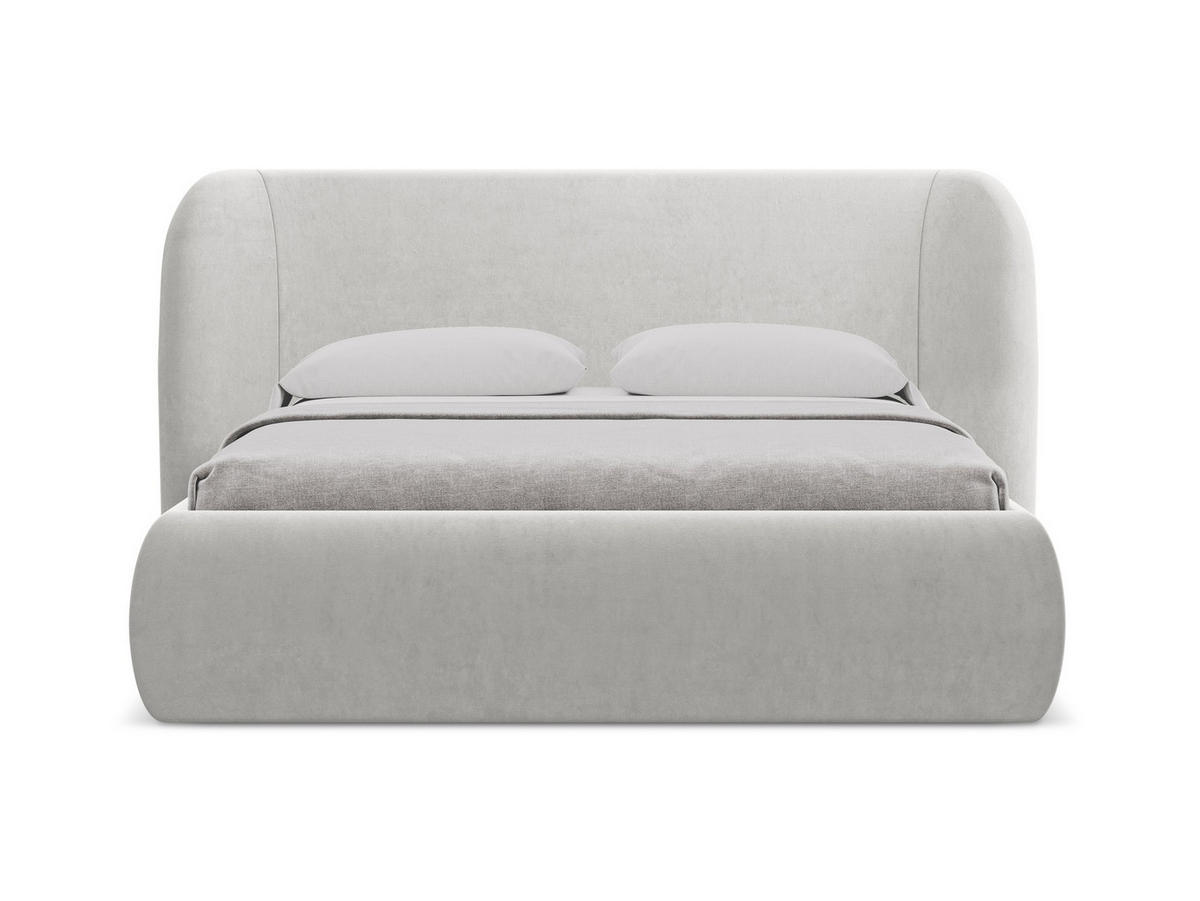 POLSTERBETT mit Bettkasten und Lattenrost 210x215 Grau - Silberfarben/Schwarz, Kunststoff/Textil (160/200cm) - Makamii