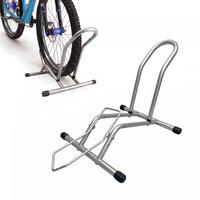 FAHRRADSTÄNDER Silber Stahl bis 29 Zoll - Silberfarben, Metall (41/72.5/44.5cm) - Relaxdays