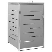 1ER Mülltonnenbox JAGU Edelstahl | Grau | 115x69x77,5cm | Für 1 Tonne 240L - Grau, Metall (69/115/77.5cm) - DELUKE