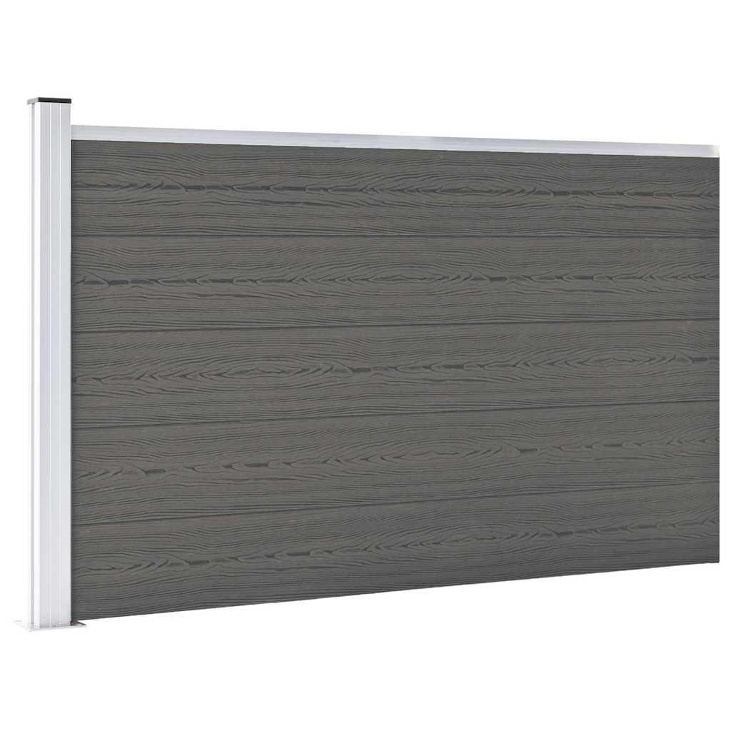 GARTENZAUN Wpc 175/105 Cm Grau - Grau, Holzwerkstoff (175/105cm) - vidaXL