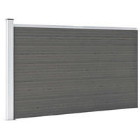 GARTENZAUN Wpc 175/105 Cm Grau - Grau, Holzwerkstoff (175/105cm) - vidaXL