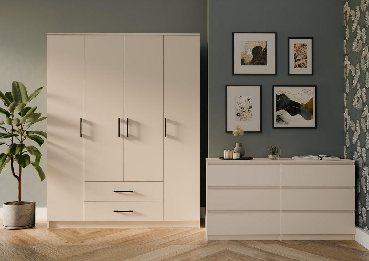 KLEIDERSCHRANK Kaszmir 160/205/52 - Kaschmir, Holzwerkstoff (160/205/52cm) - RAUMHIRSCH FURNITURE