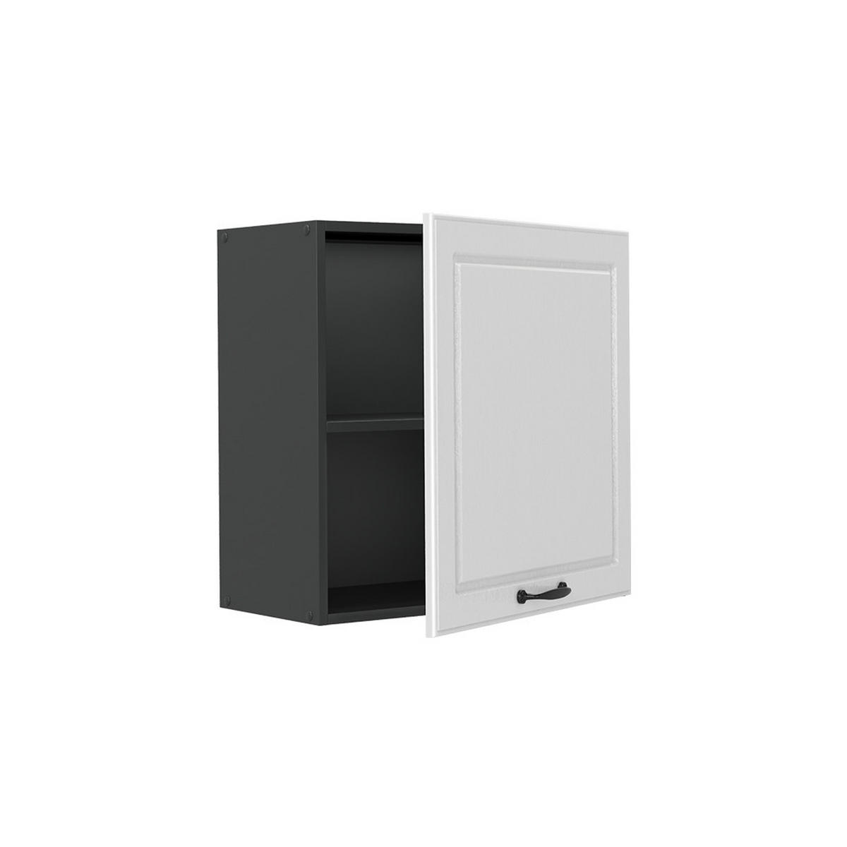 HÄNGESCHRANK R-Line, Weiß Landhaus/Anthrazit, 60 cm mit 1 Tür - Anthrazit/Weiß, Holzwerkstoff (60/60/31cm) - Vicco