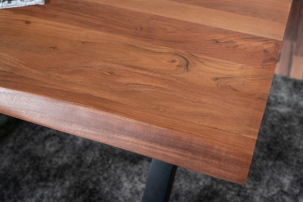 ESSTISCH CALI - Schwarz/Braun, Holz/Metall (80/120/77cm) - SAM