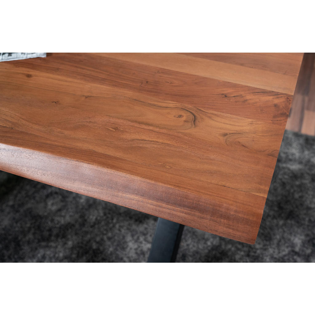 Thumbnail - SAM Esstisch, Nussbaum, Schwarz, Holz, Echtholz,Akazie, Rechteckig,Quadratisch, X-Form, 180x77x90 cm, Esszimmer, Tische,...