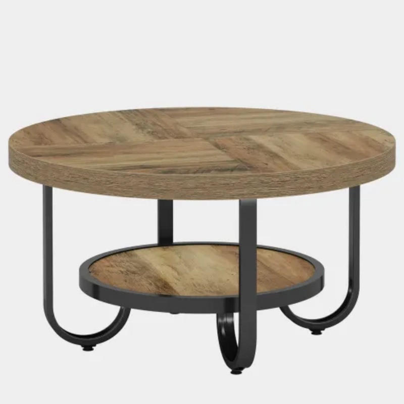 COUCHTISCH Schwarz-Braun 80/80/45 cm - Schwarz, Holzwerkstoff (80/80/45cm) - PANGIVO