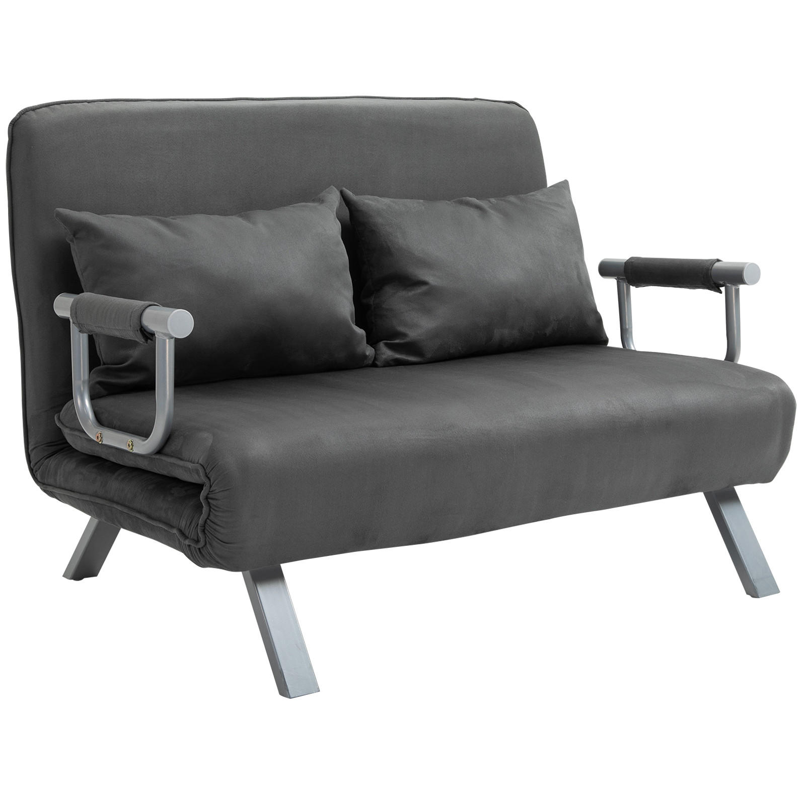 SCHLAFSOFA 3-in-1 mit Metallgestell, verstellbarer Rückenlehne 111/80/78 cm Grau - Grau, Metall (80/78/111cm) - Redom