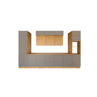 KÜCHENZEILE 420 cm - Nexa KÜ-LN-004 - in Beige & Woodline / Matt - Beige/Eiche Artisan, Holz (420/212/58cm) - ROYAL24_MARKT