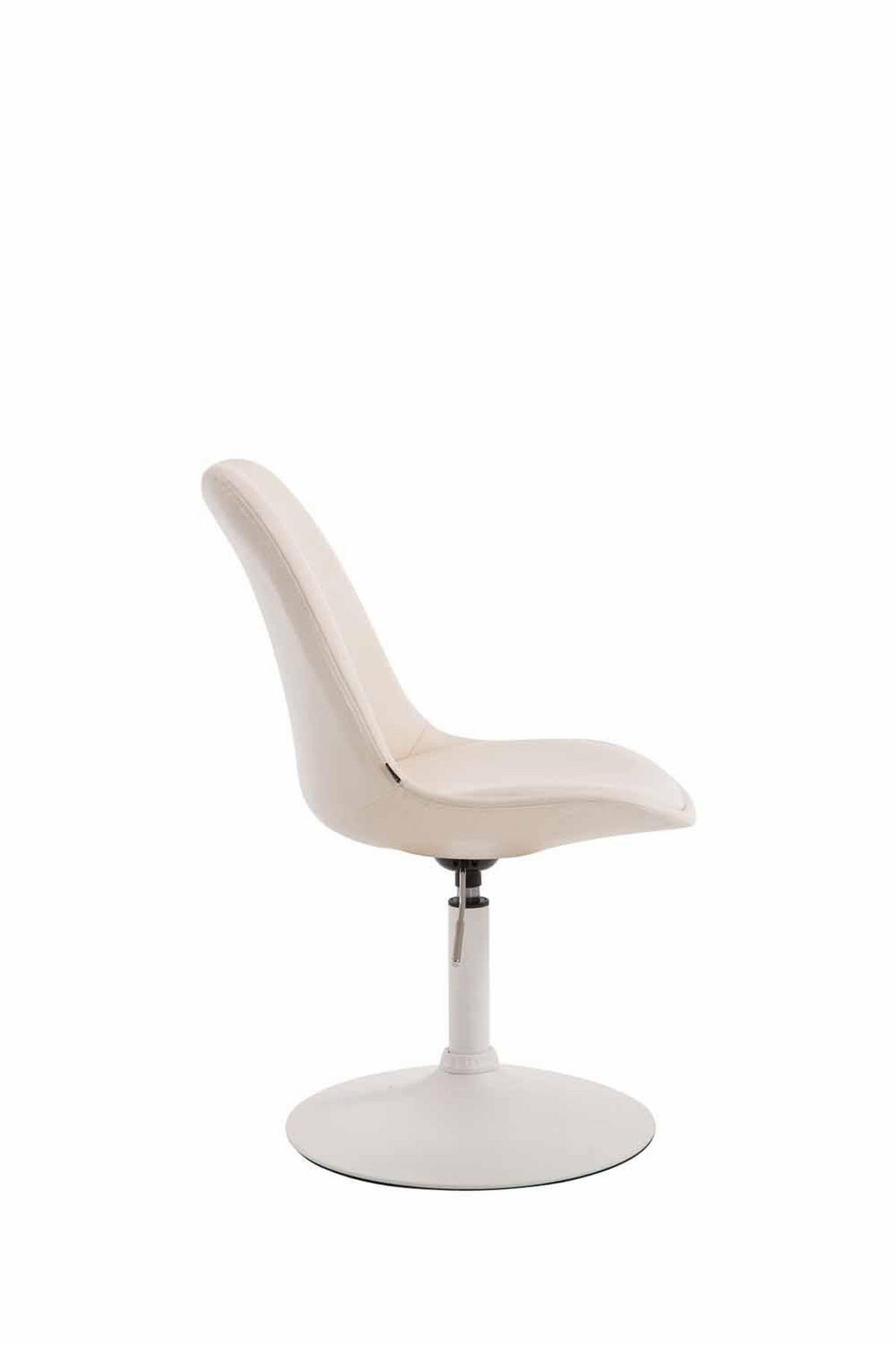 DREHSTUHL Lederlook creme - Creme/Weiß, Textil/Metall (48/76/57cm) - CLP