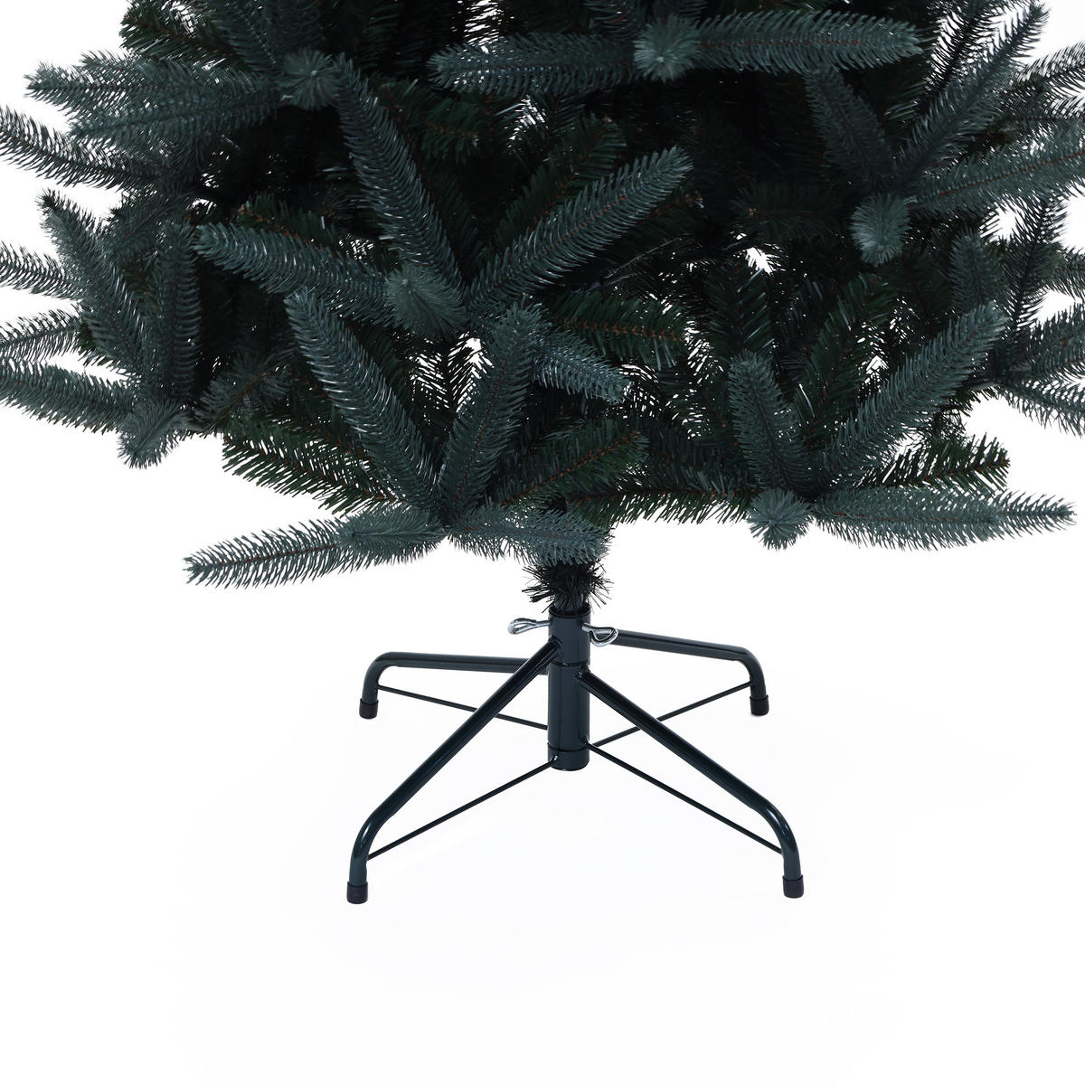 KÜNSTLICHER Weihnachtsbaum 185 cm, Dunkelgrün mit Metallständer - Grün, Kunststoff (185cm) - Hometopia