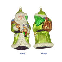 CHRISTBAUMSCHMUCK Weihnachtsmann mit Baum und Sack 17 cm - Multicolor, Metall (0.1/17/0.1cm)