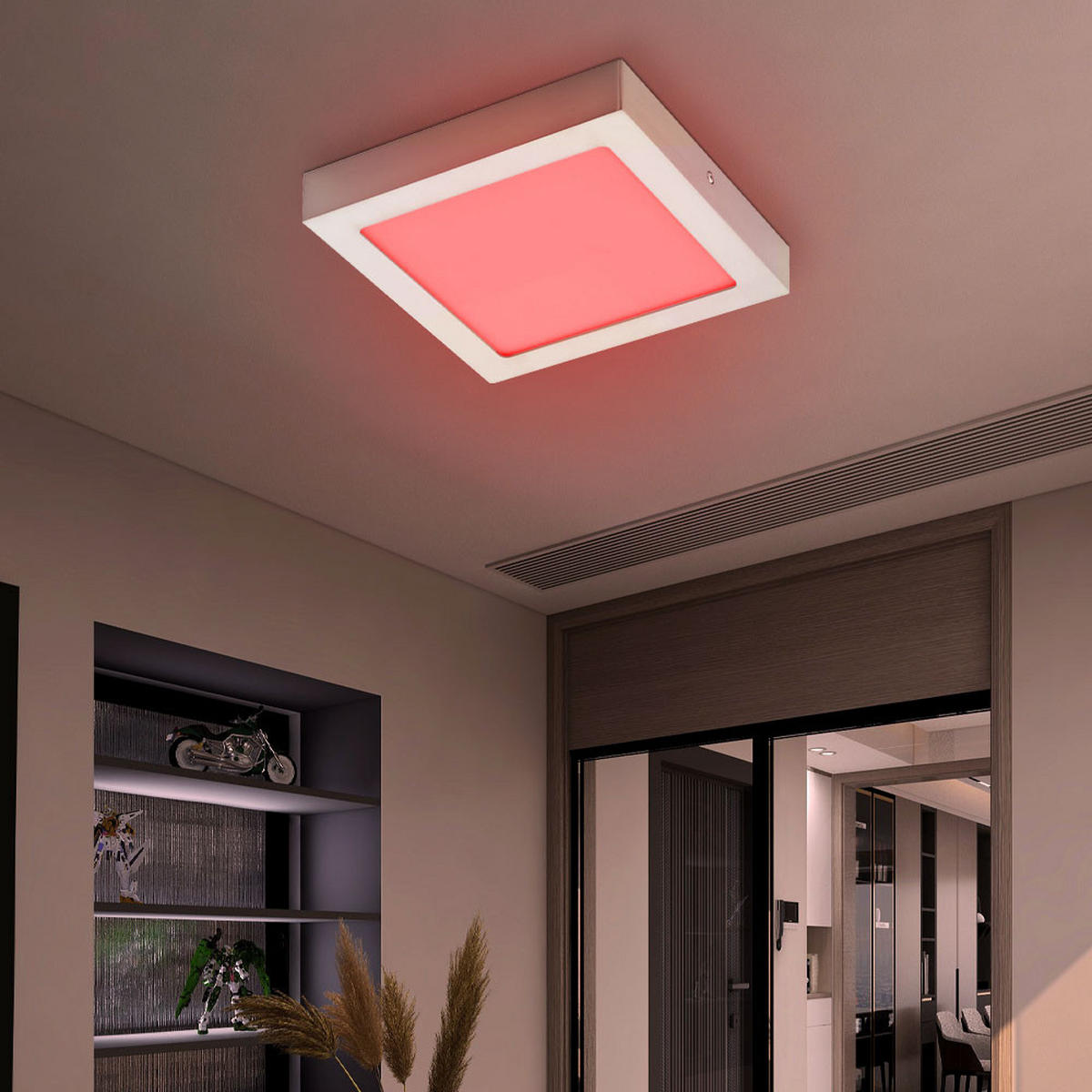 LED PANEL Tinus Silber Metall Acryl - Silberfarben, Metall (22.5/22.5/3.5cm)