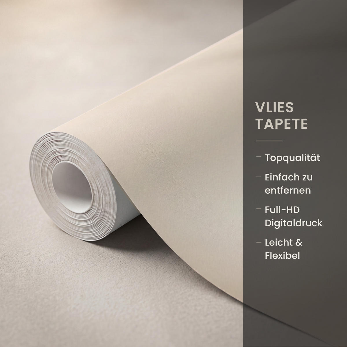 TAPETE - Wild - Blumen - Weiß - 350x200 cm - Creme, Papier (350/200cm) - OnlyWow