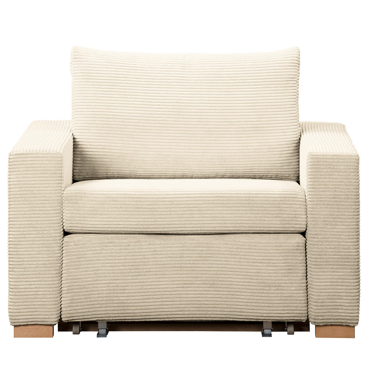 SCHLAFSESSEL - Beige/Buchefarben, Buchenholz/Textil (110/90/90cm) - home24