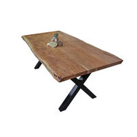 ESSTISCH CALI - Beige/Schwarz, Holz/Metall (100/240/77cm) - SAM