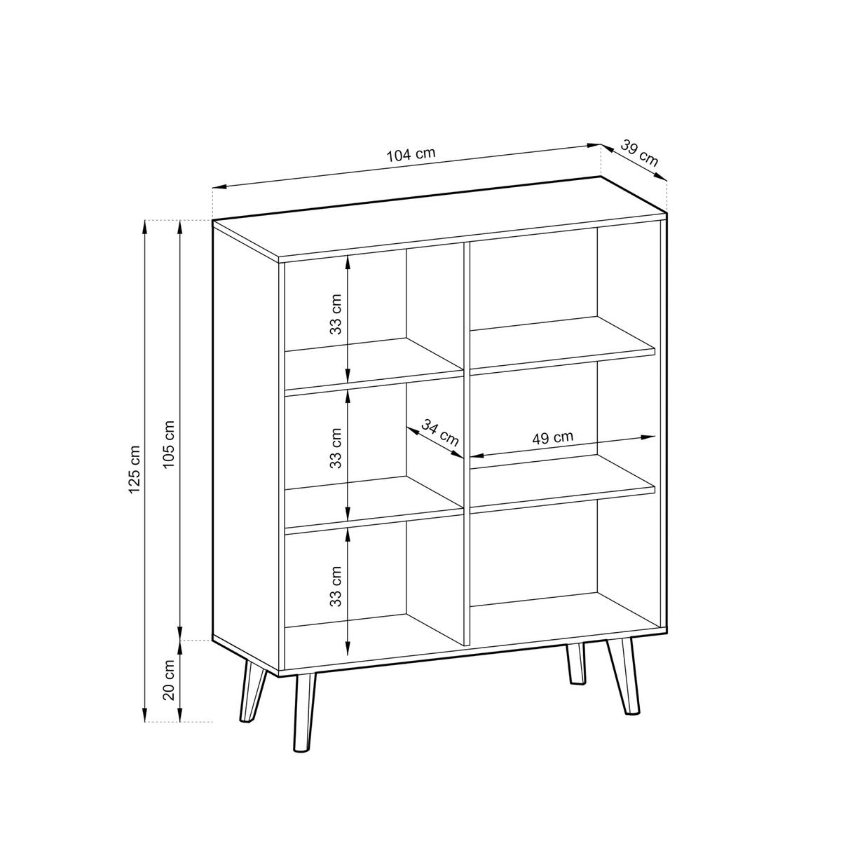 SIDEBOARD Saskatoon KD104 – Schwarz, Eiche Artisan - Schwarz/Eiche Artisan, Glas/Holzwerkstoff (104/83/39cm) - Komodee