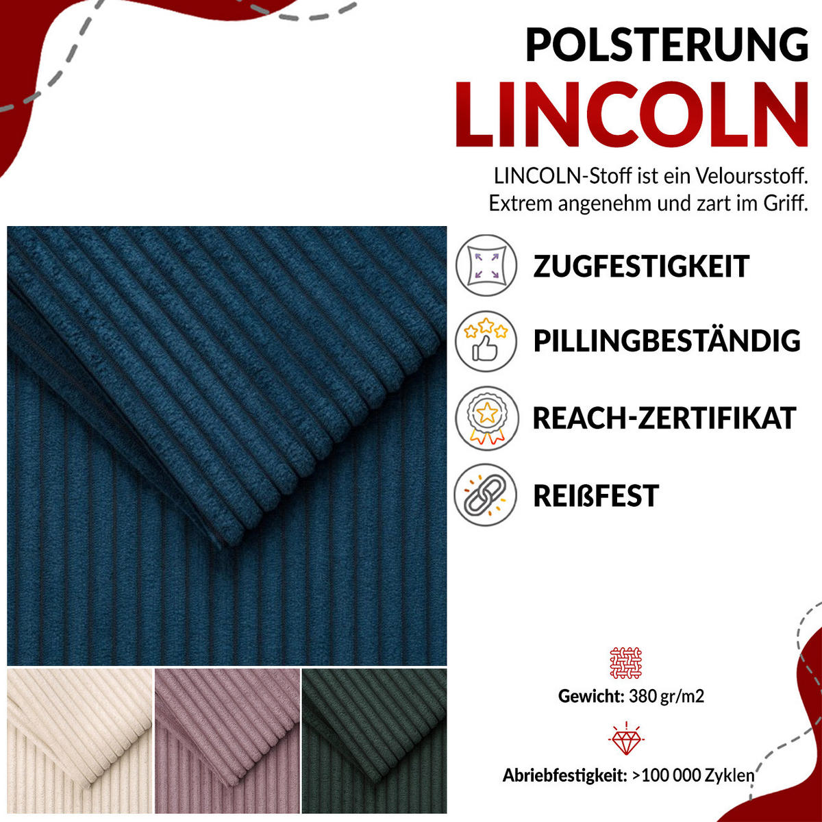 ECKSOFA Hugo Cord Hellgrau - Hellgrau/Schwarz, Textil/Metall (242/140cm) - MKS