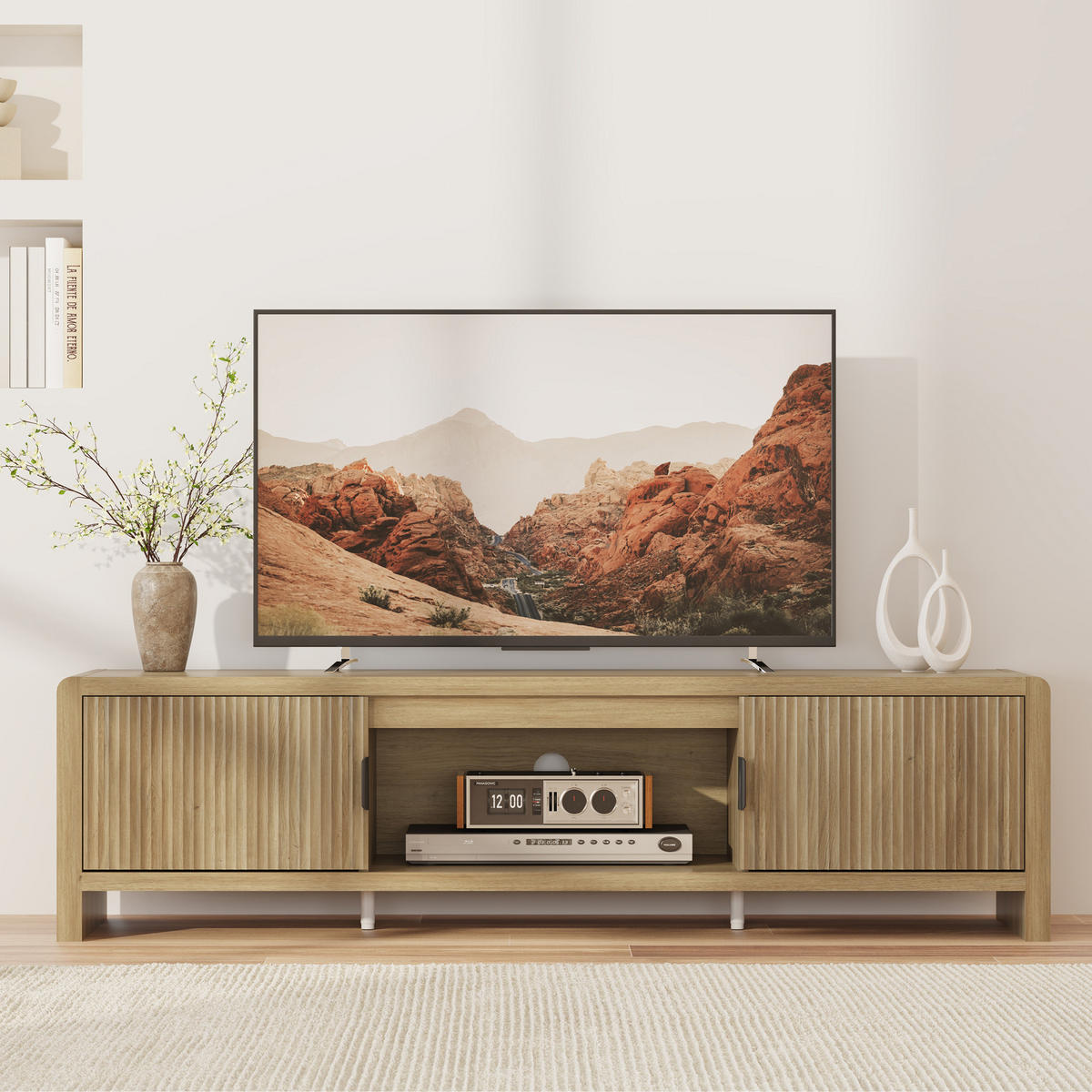 FERNSEHSCHRANK Lukkodso - Braun, Holzwerkstoff (150/40/40cm) - [en.casa]