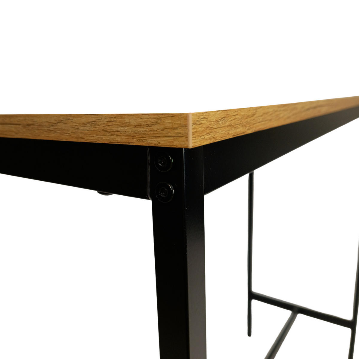 BARTISCH Holzoptik Metall Eichefarben Schwarz Küchentisch 100×40×90 cm - Eichefarben/Schwarz, Holzwerkstoff/Metall (40/100/90cm) - Begryf