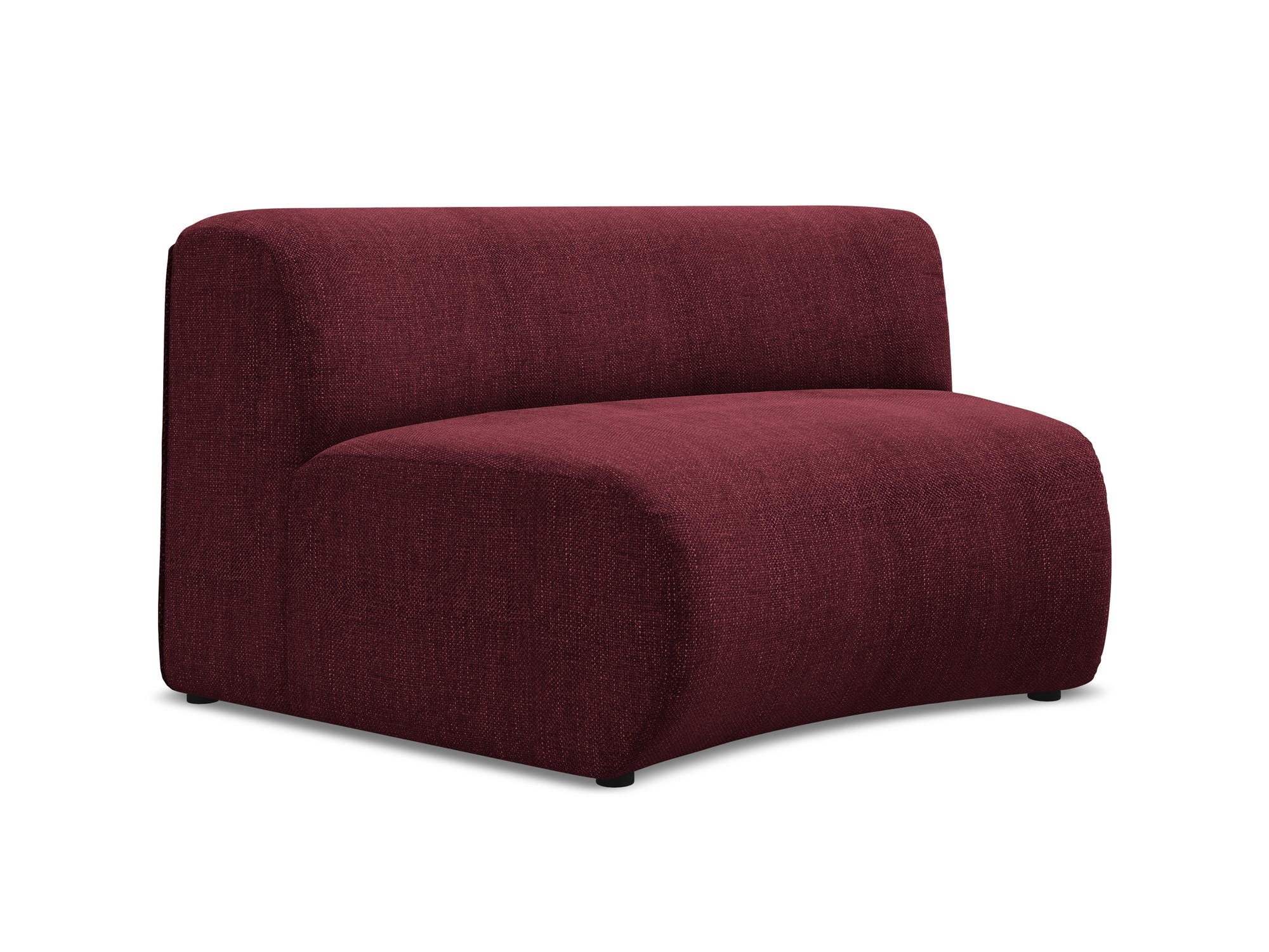 SOFAELEMENT Chenille Stoff Rot - Rot/Weinrot, Kunststoff/Textil (147/70/89cm) - Makamii