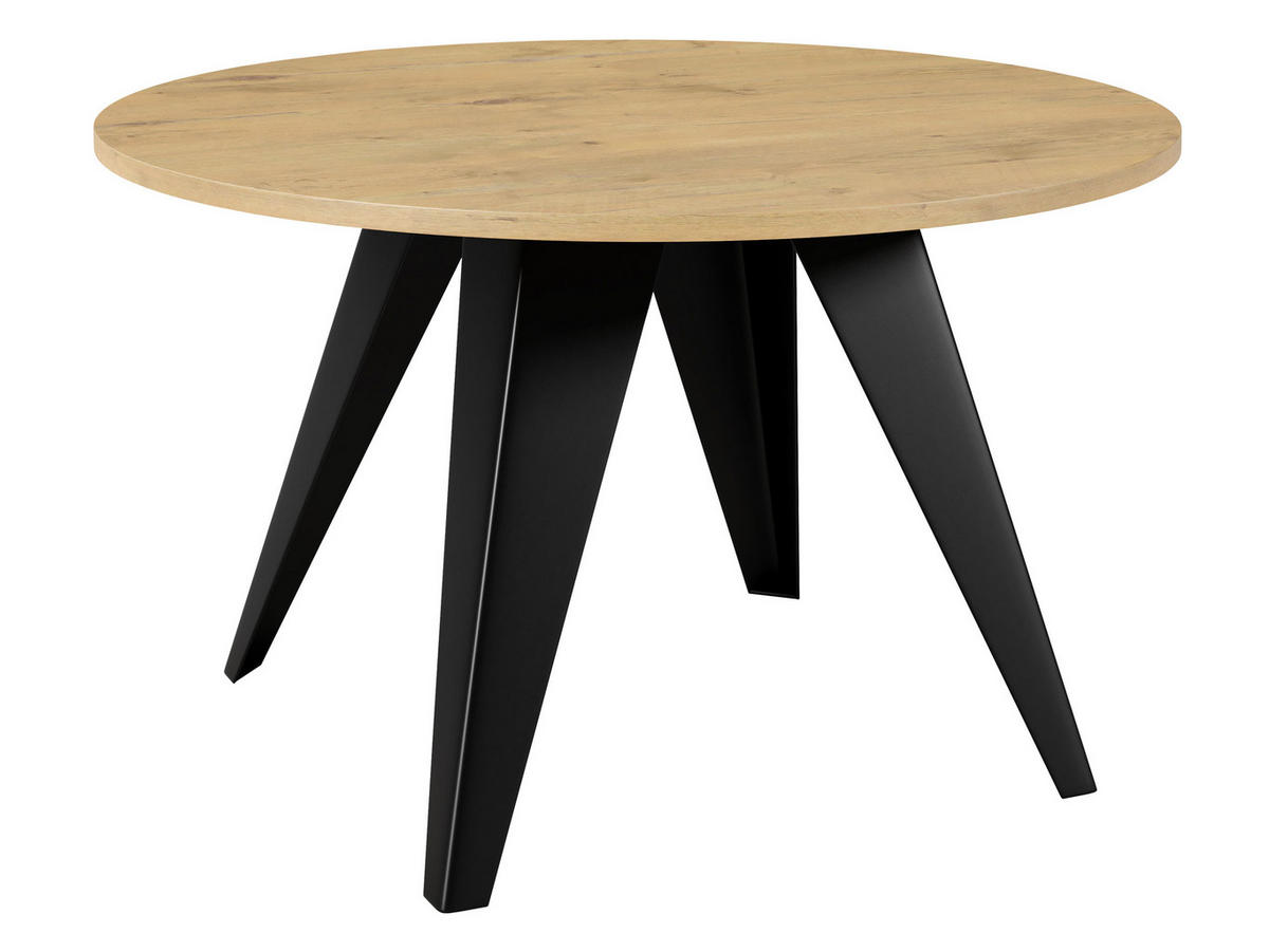 COUCHTISCH Fare - Schwarz/Naturfarben, Holzwerkstoff/Metall (75/75/50cm) - MIRJAN24