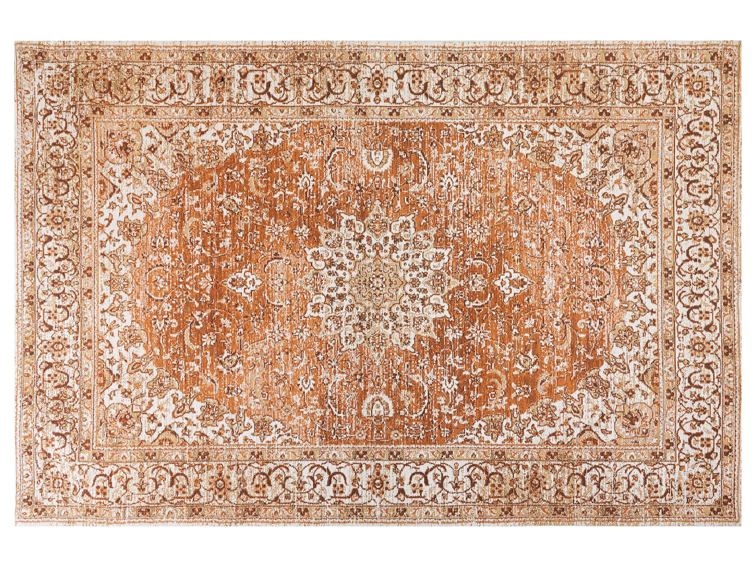 KURZFLOR-TEPPICH Hayat 300/200 cm - Orange, Textil (200/300cm) - Beliani