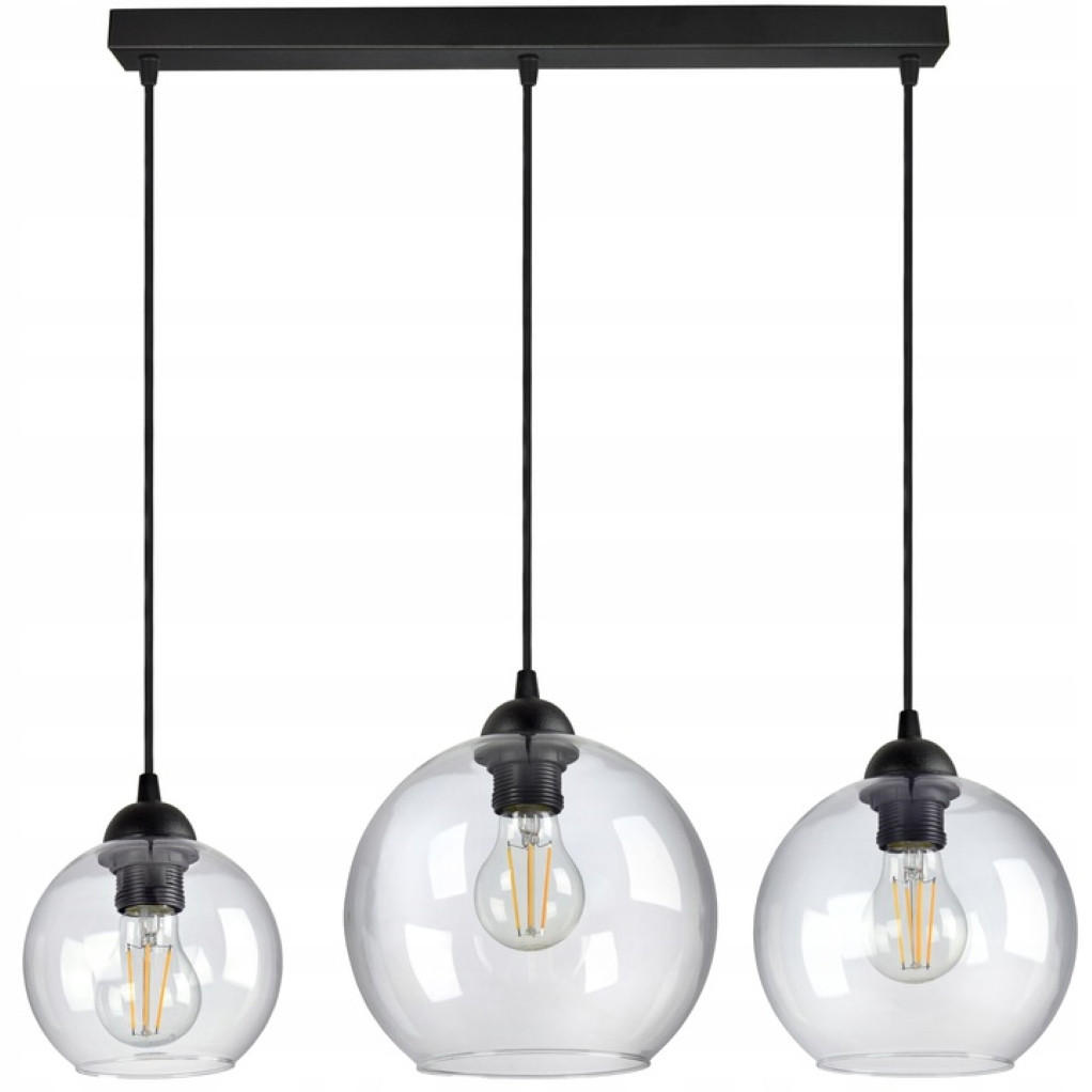 kiki design Pendelleuchte Schwarz, Transparent 70x80x20 cm