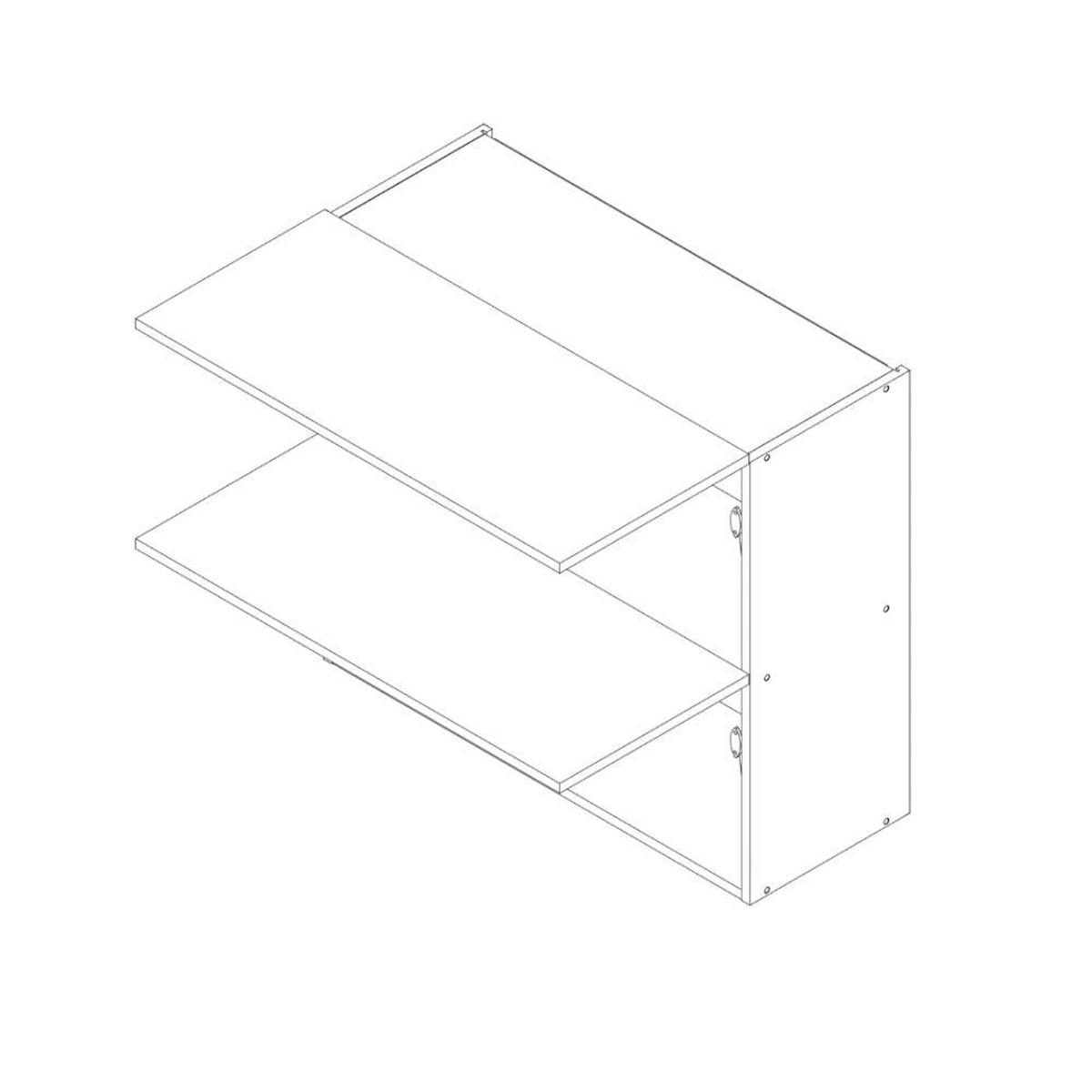 HÄNGESCHRANK W80GRF/2 ( S1600/109 ) – BONO – Funktionales Design Konzept – Gold / Eiche - Eichefarben, Holzwerkstoff (80/72/30cm) - ROYAL24_MARKT