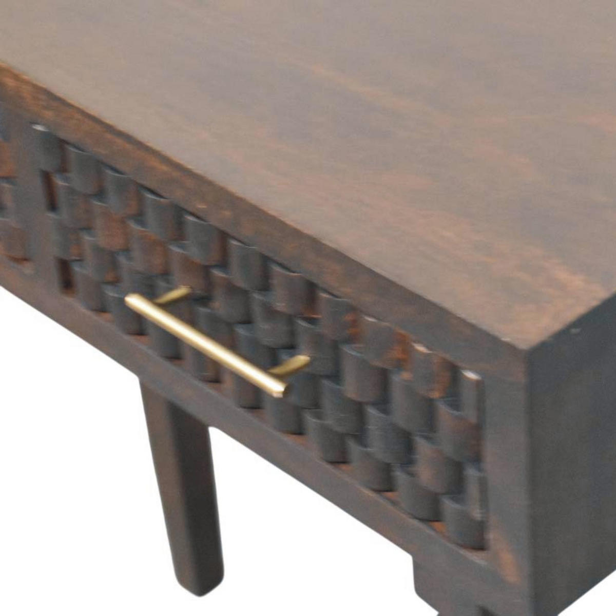 KONZOLNA miza v Rich Velvet Mocha zaključku, 2 predala, temno rjava - temno rjava, les (80/35/82cm) - Artisan Furniture