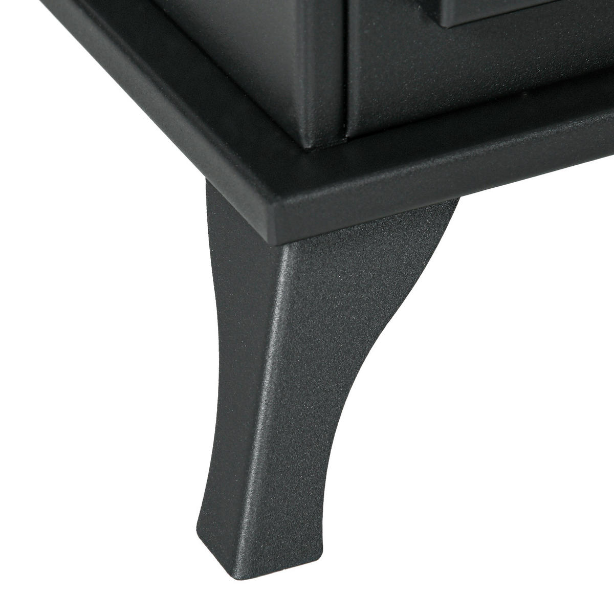 ETHANOLKAMIN DE-17031 auf Beinen 1,2 L Schwarz - Schwarz, Metall (45/54/28cm) - ComfortXL