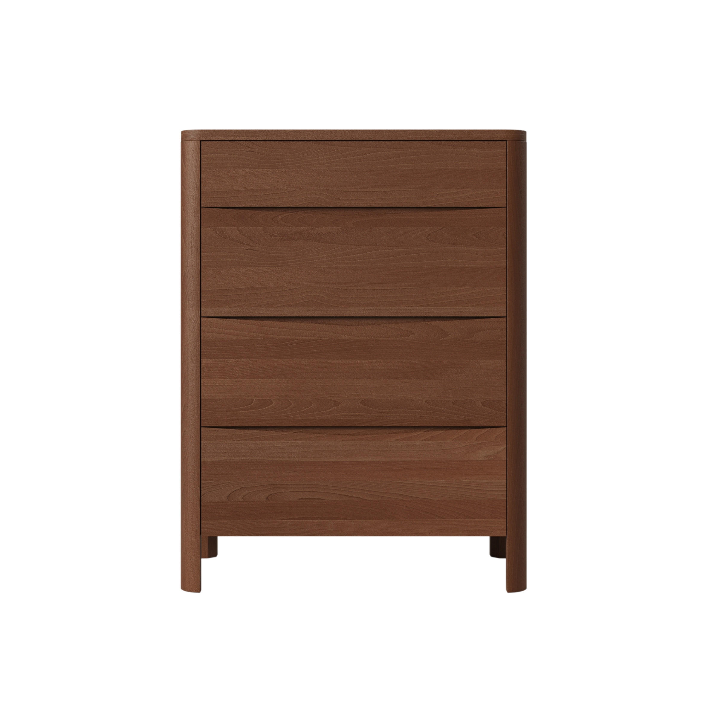 HOLZKOMMODE Modena Low 80, Nussbaumfarbe - Walnussfarben, Holz/Buchenholz (80.4/106.3/45cm) - Visby