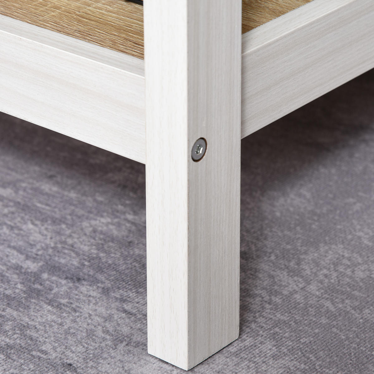 SCHREIBTISCH DE-14830 mit 2 Seitenregalen Eiche hell - Beige, Holzwerkstoff (110/48/76cm) - ComfortXL