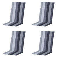 GARTENSTUHLKISSEN Victoria 120/50 cm 4er-Set - Grau, Textil (50/8/120cm) - Madison
