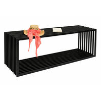 GARTENBANK ohne Rückenlehne Metall Schwarz 150/40/50 cm - Schwarz, Metall (150/50/40cm) - DanDiBo