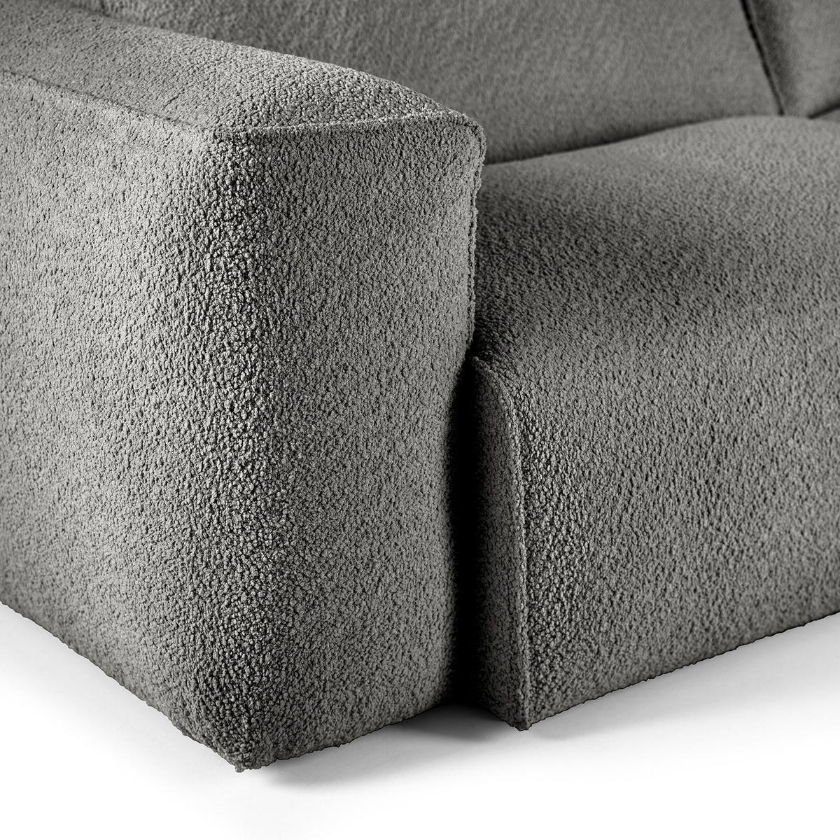 2-SITZER SOFA - Schwarz/Grau, Kunststoff/Textil (220/71/102cm) - home24