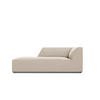 CHAISELONGUE links Ruby aus Samt beige - Beige, Textil (93/69/180cm) - Micadoni