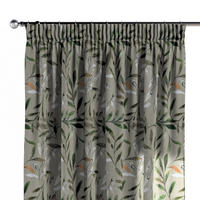VORHANG Eden grau und grün, 130x245 cm - Grau, Textil (130/245cm) - Dekoria