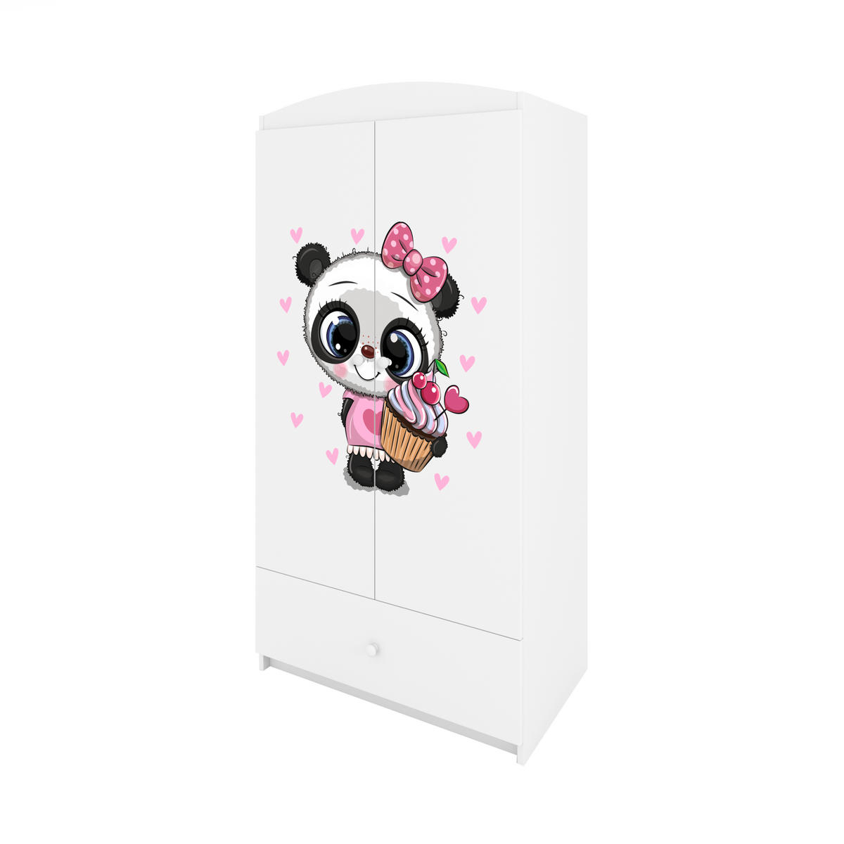 KINDERKLEIDERSCHRANK Panda 90/175/52 - Weiß, Holzwerkstoff (90/175/52cm) - Kocot Kids