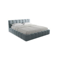 POLSTERBETT mit Bettkasten und Lattenrost 200x228 Blau - Blau/Schwarz, Kunststoff/Textil (180/200cm) - Makamii