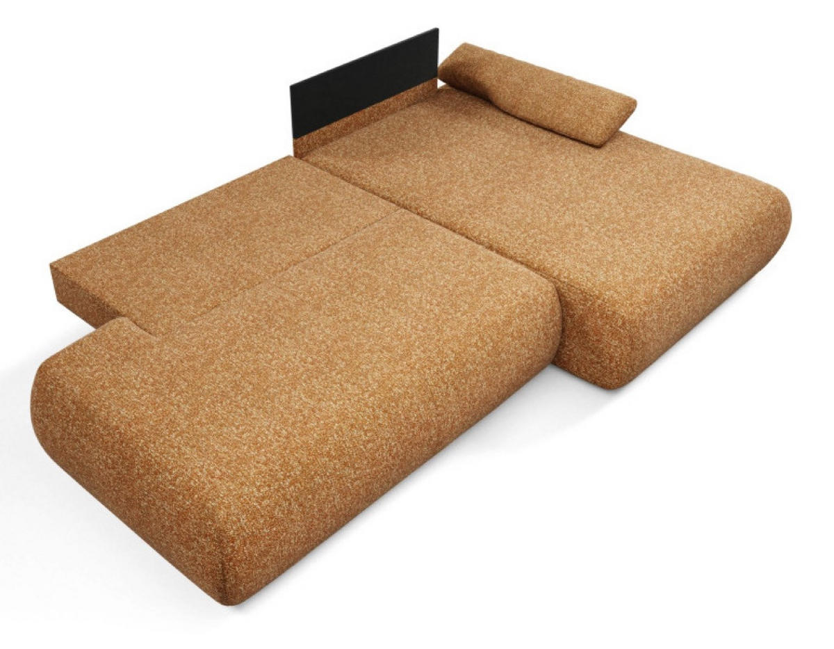 ECKSOFA Orange PENTI Ausziehbar Mit Bettkasten Rechts - Orange, Textil (173.5/286cm) - Sepro Meble