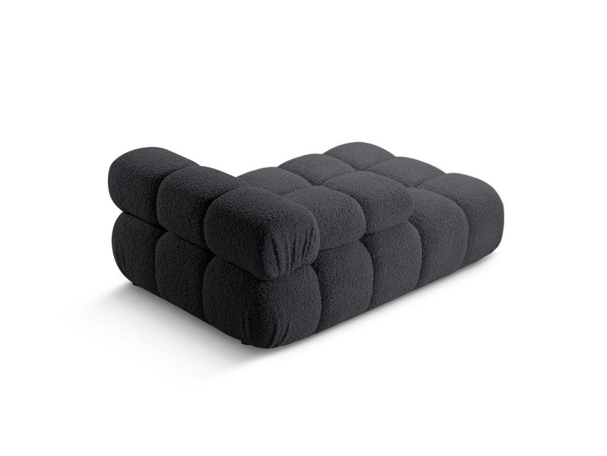 CHAISELONGUE links Bellis aus Boucle graphit - Graphitfarben, Textil (94/70/155cm) - Micadoni