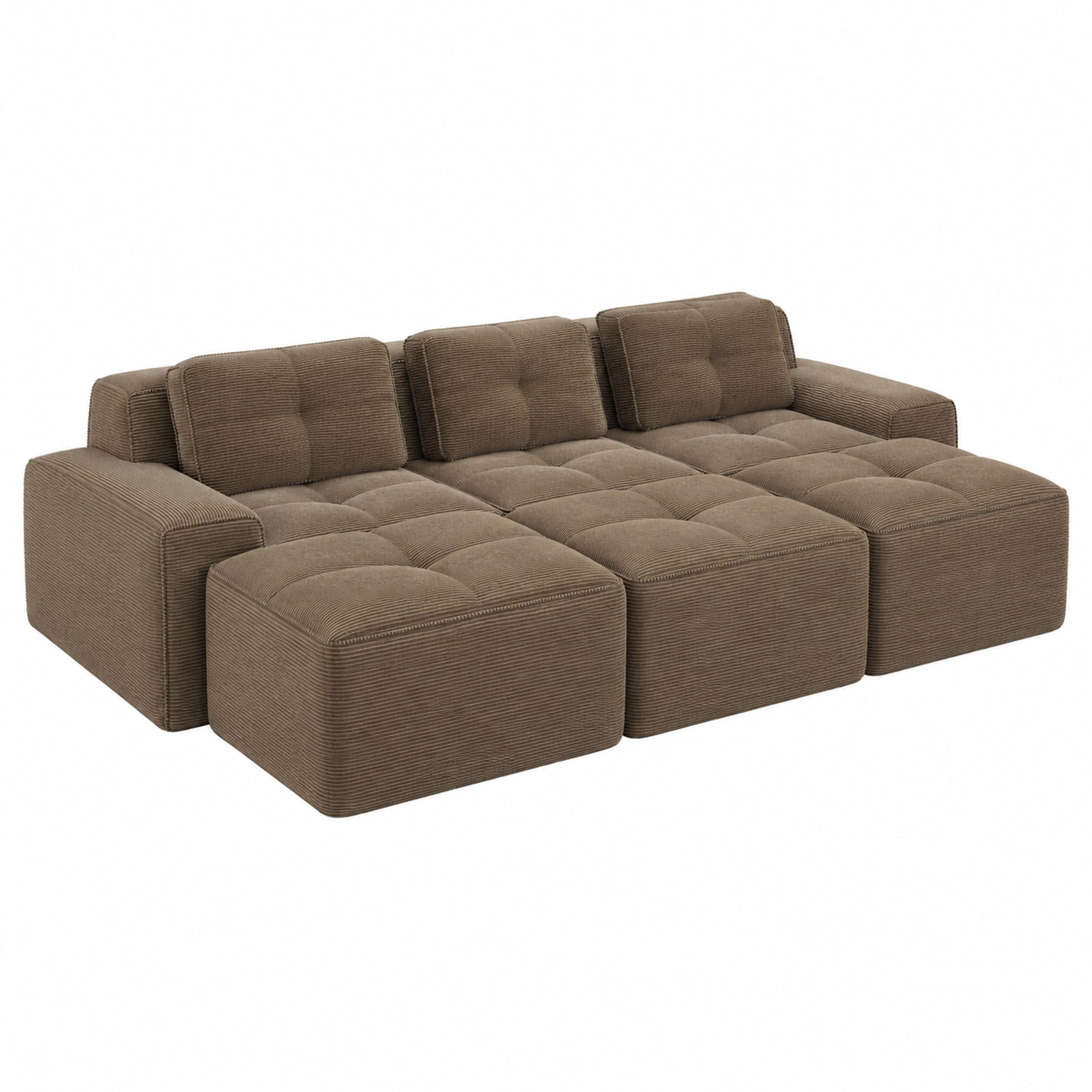 Meubliv Sofa Braun 177x69x293.2 cm