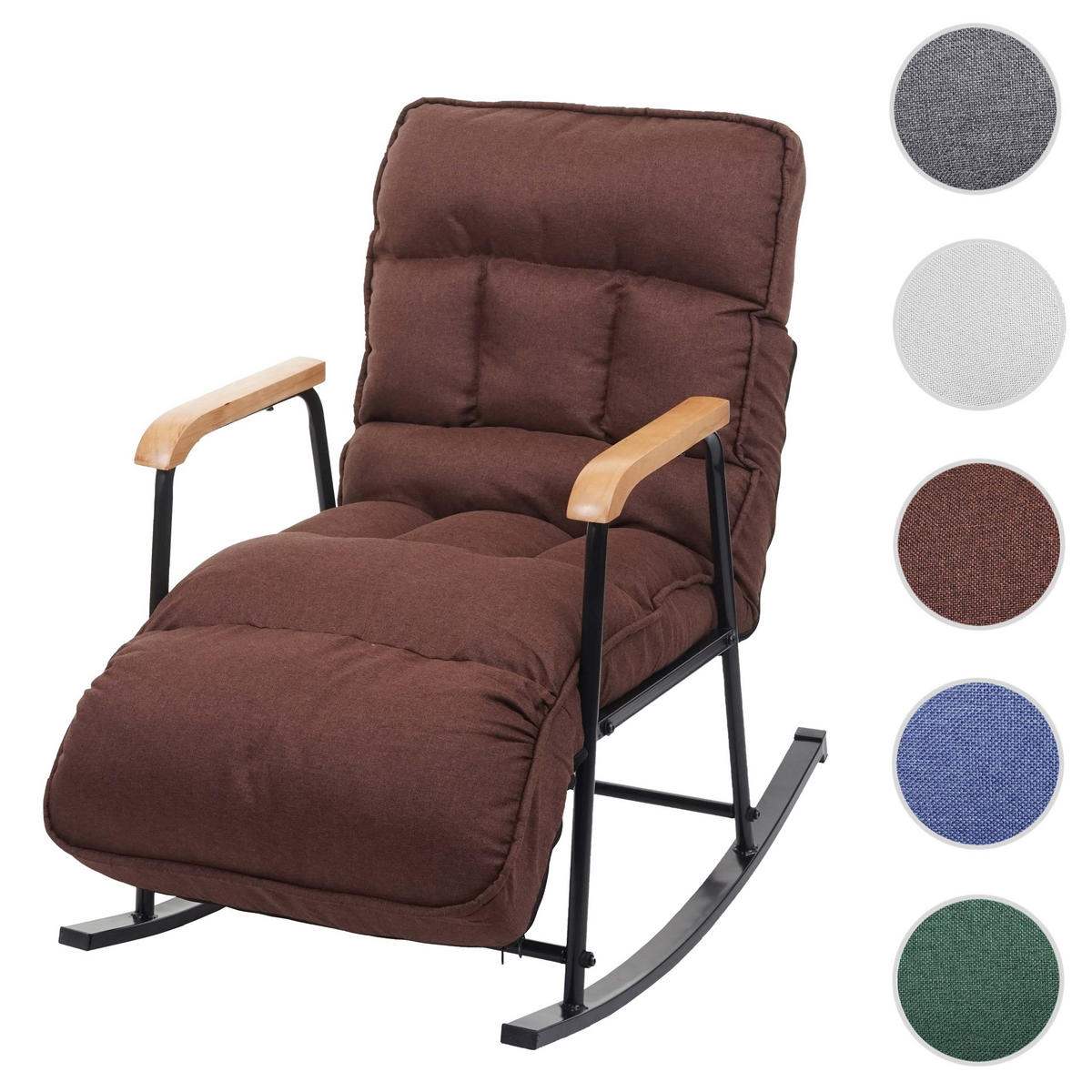 SCHAUKELSTUHL Dunkelbraun - Dunkelbraun, Textil (58/92/135cm) - MCW
