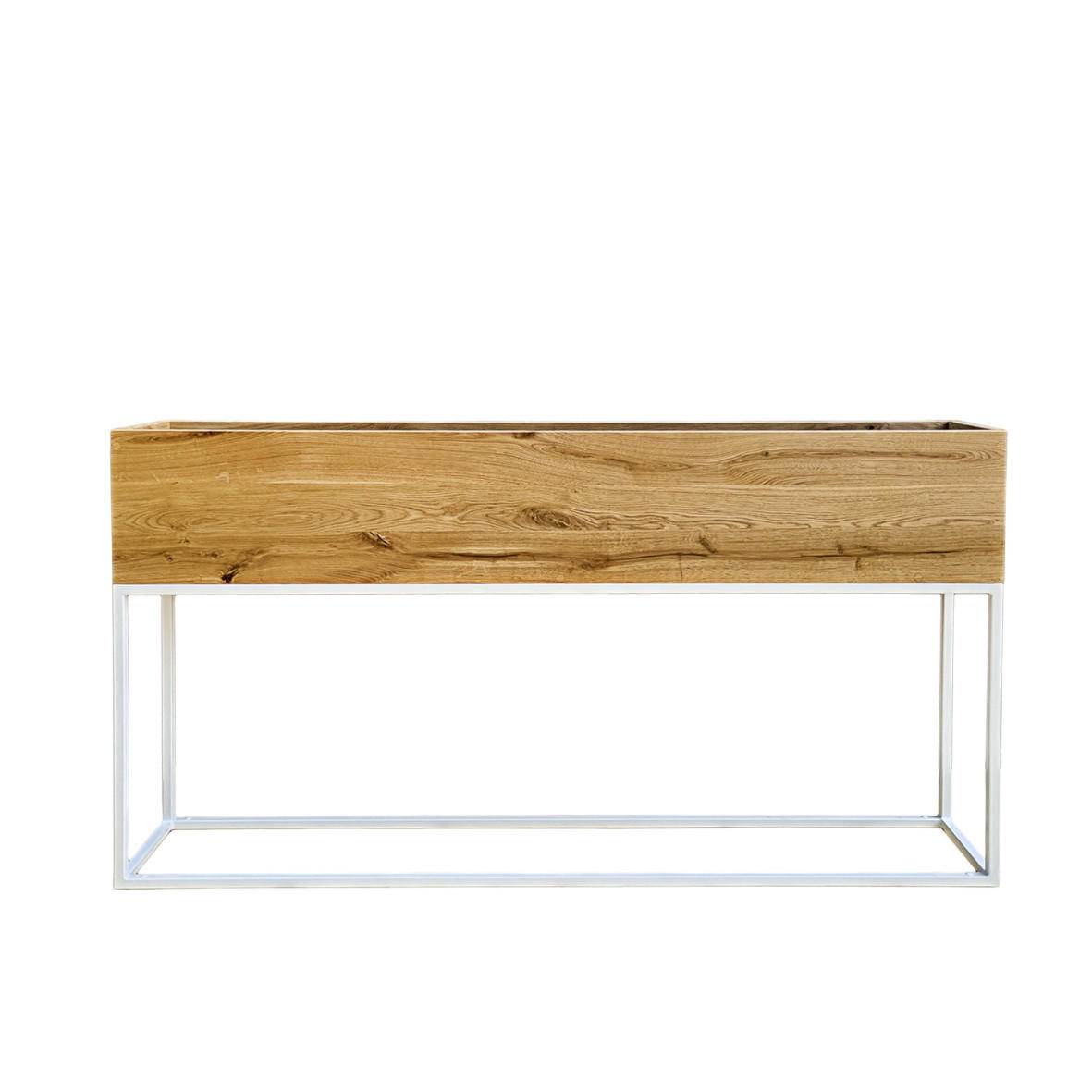 HOLZBLUMENTOPF auf metallischen Beinen 120 cm - Eichefarben, Holz (120/90/25cm) - Rawood Furniture
