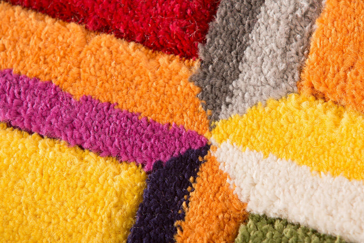 TEPPICH Geo-Muster Bunt mit Jute-Rücken MEON JOE, Multi 160x230 cm - Multicolor, Textil (160/230cm) - KADIMA DESIGN