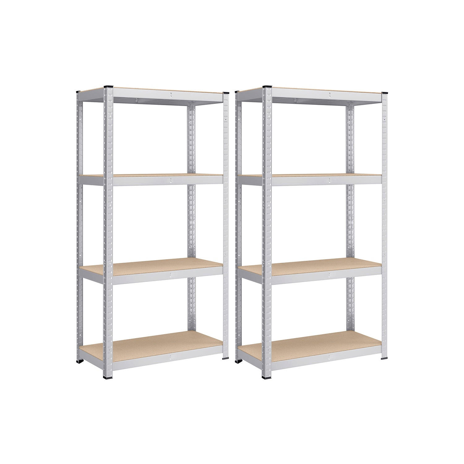 SCHWERLASTREGAL MONROVIA 2ER-SET - Silberfarben, Metall (80/160/40cm) - Hansiro