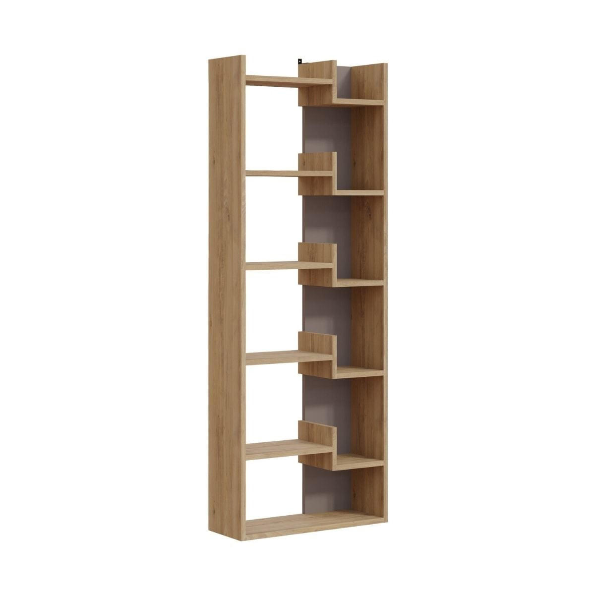 DESIGN Regal 6 Ebenen H162,4 cm - Klapo - Eschefarben, Holzwerkstoff (22/162.4/60.5cm) - Calicosy