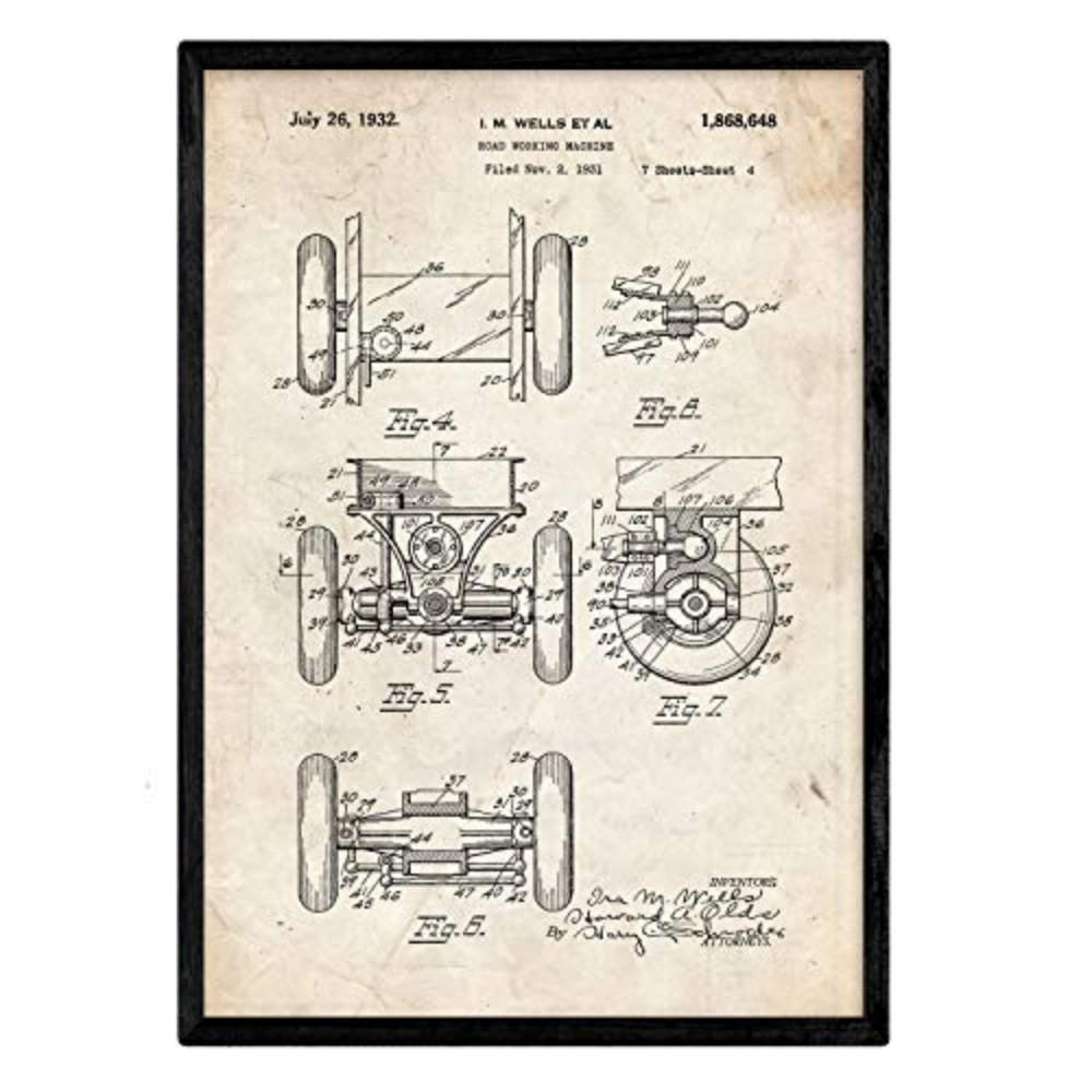 POSTER Lkw Autobahn Patent 2 A3 Rahmenlos - Klar, Papier (29.7/5/42cm) - Nacnic